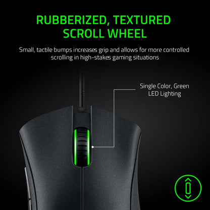 DeathAdder Essential Wired Optical Gaming Mouse for PC - 5 Button Configuration, Black