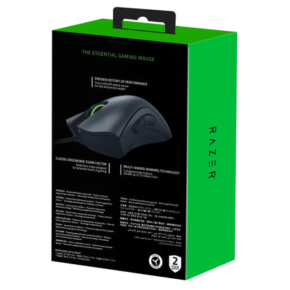 DeathAdder Essential Wired Optical Gaming Mouse for PC - 5 Button Configuration, Black