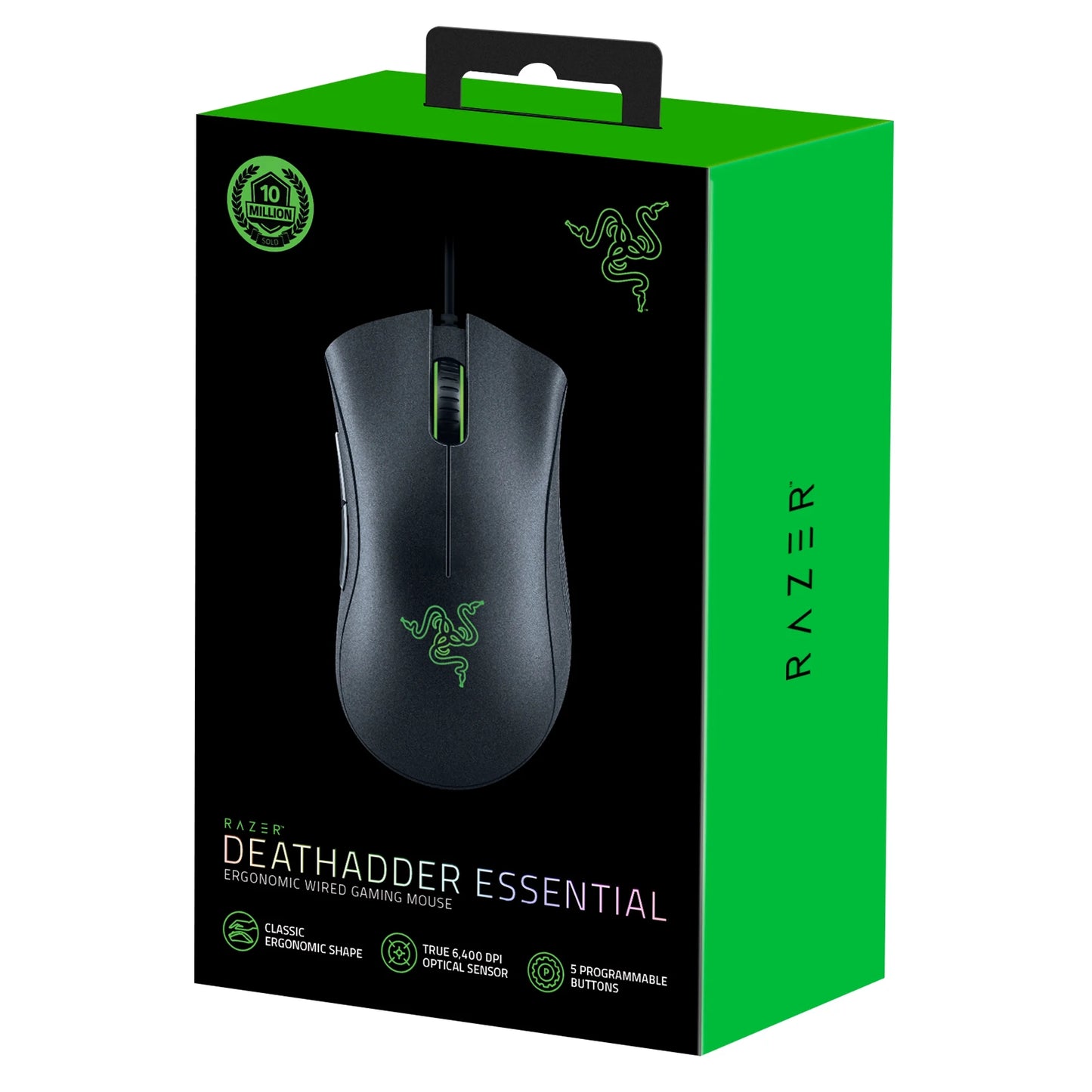 DeathAdder Essential Wired Optical Gaming Mouse for PC - 5 Button Configuration, Black